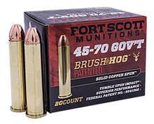 Fort Scott Munitions 4570300SCV1 Tumble Upon Impact (TUI) Brush Hog 45-70 Gov 300 gr Solid Copper Spun 20 Per Box/ 10 Cs